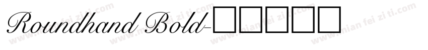 Roundhand Bold字体转换